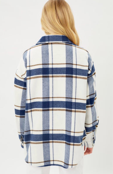 PLAID LONGLINE JACKET