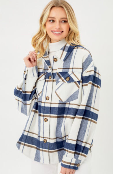 PLAID LONGLINE JACKET