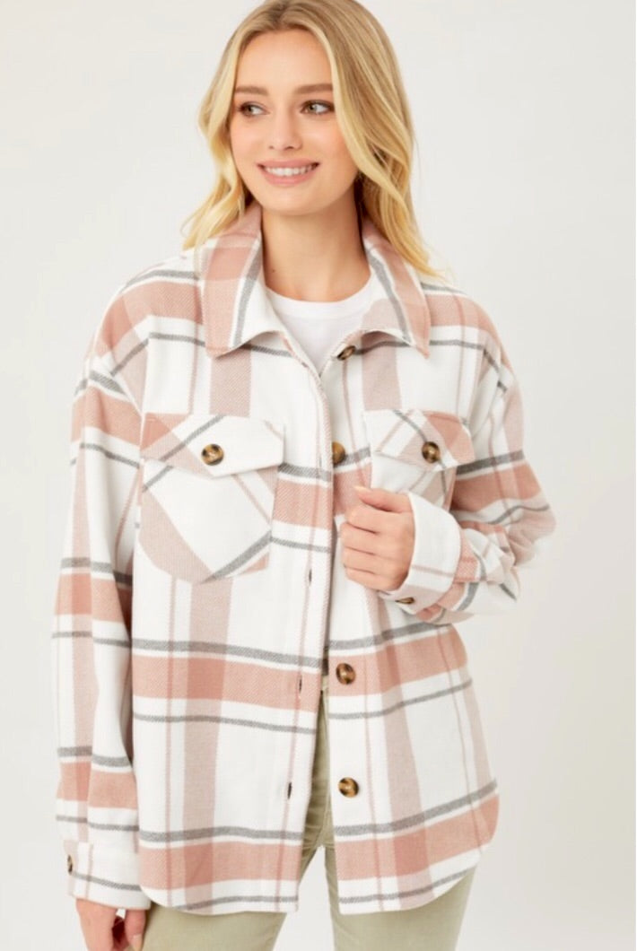 PLAID LONGLINE JACKET